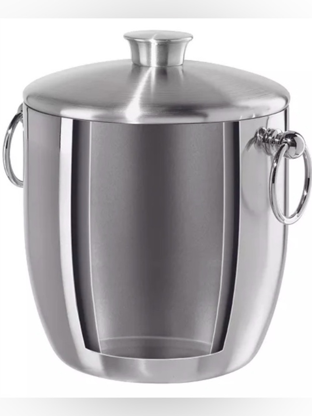 OGGI Stainless Steel Ice Bucket Bottle Chiller with Tongs Brushed Satin 7”x 7” - Picture 12 of 12